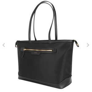 NEW TARGUS black leather zipper tote bag/purse